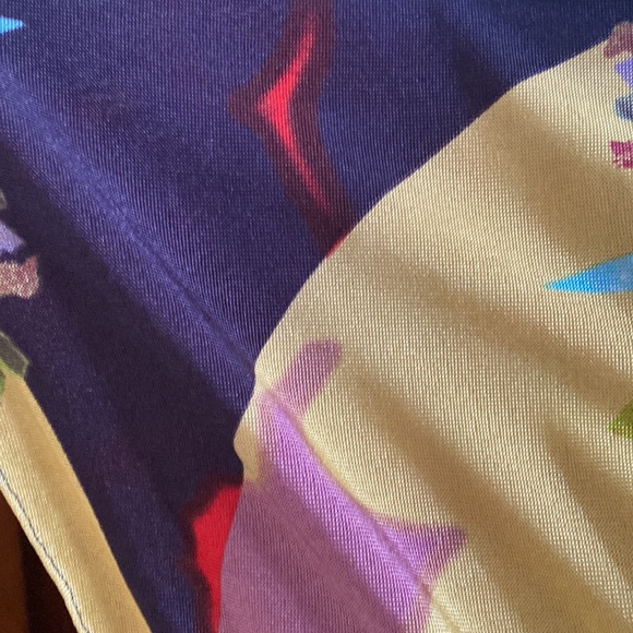 New Ranna Gill Sabatina Kimono Sleeve Floral V Neck Ruched Mini Midi Dress - Picture 8 of 8